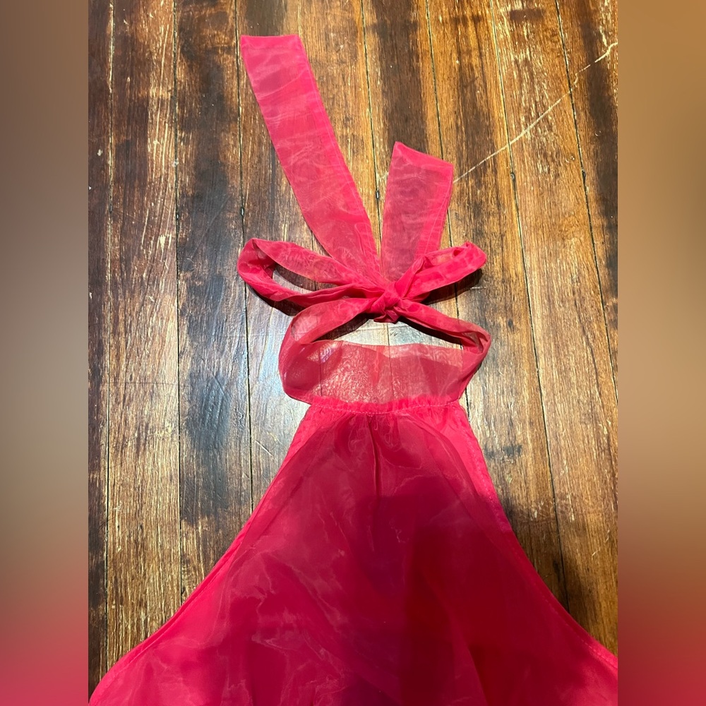 ASOS CLUB LONDON Vibrant Mini Red Halter Dress - Picture 5 of 10